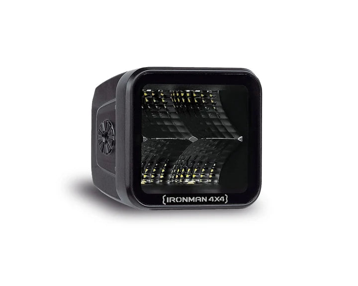 Ironman 4x4 40W Bright LED Cube Light - Flood Beam / Clear Lens (Single Unit)