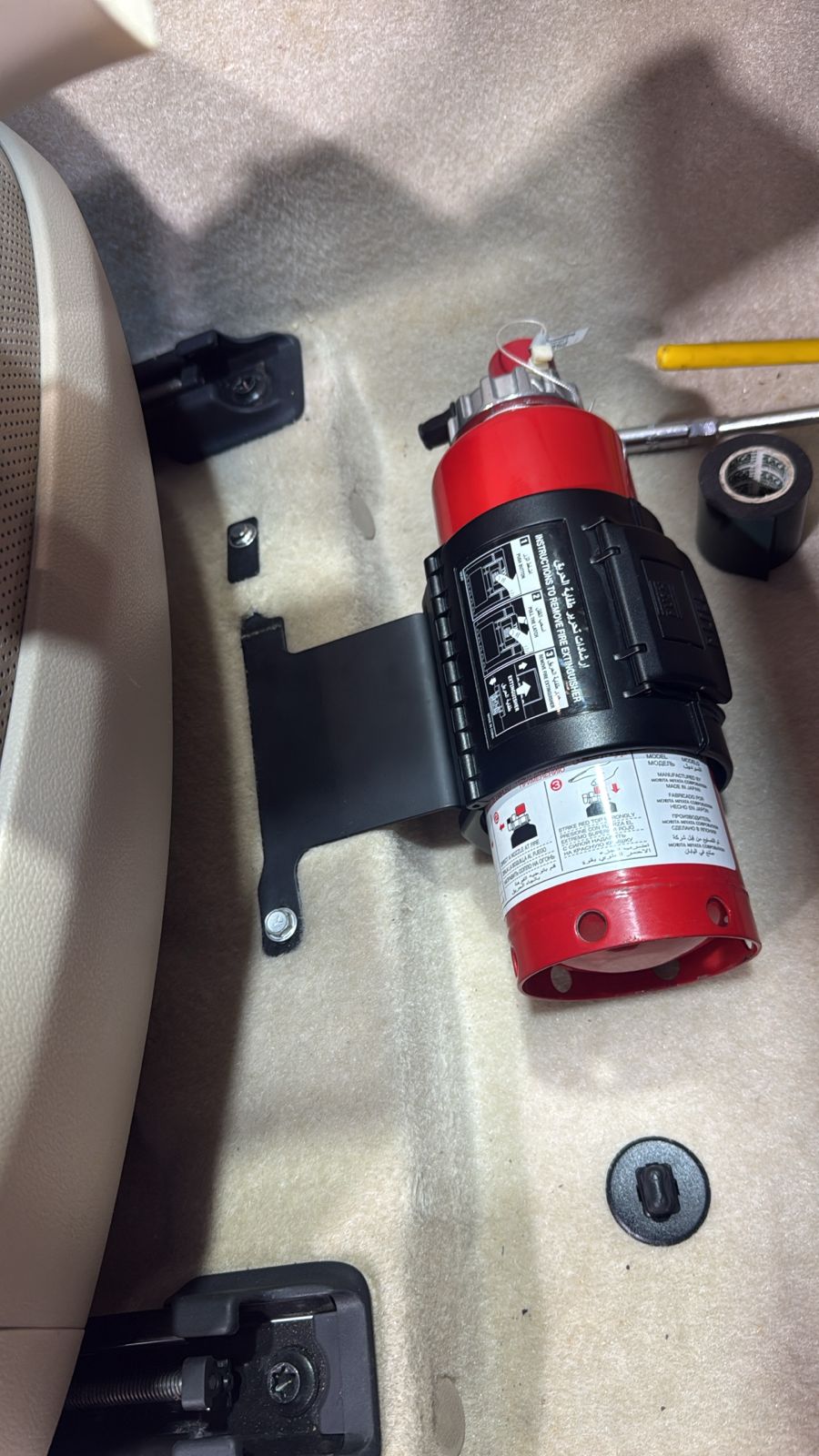 Fire Extinguisher Bracket for Toyota Land Cruiser LC300 and Lexus LX600