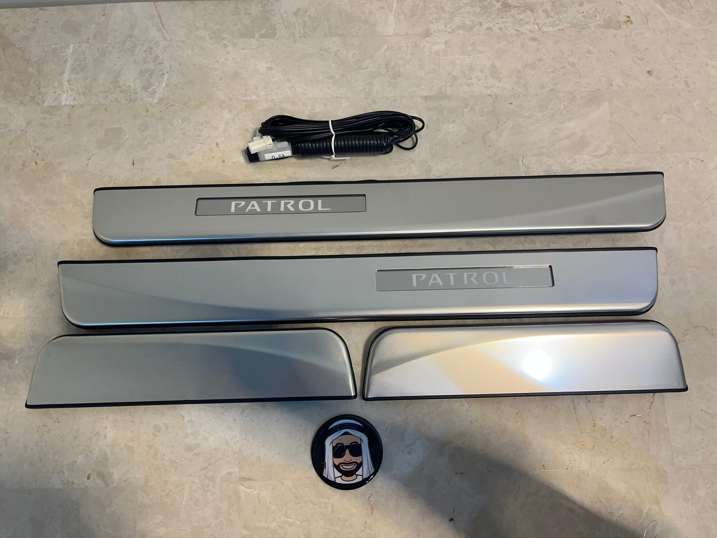 Illuminated Kicking Plate with Service Connector - Nissan Patrol Y62