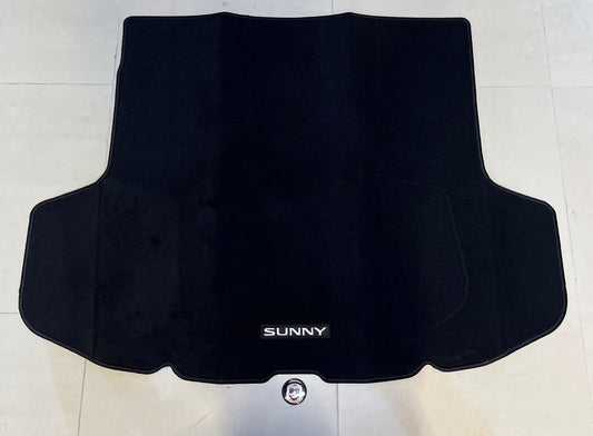Nissan Sunny N18 Black Trunk Floor Mat with Logo