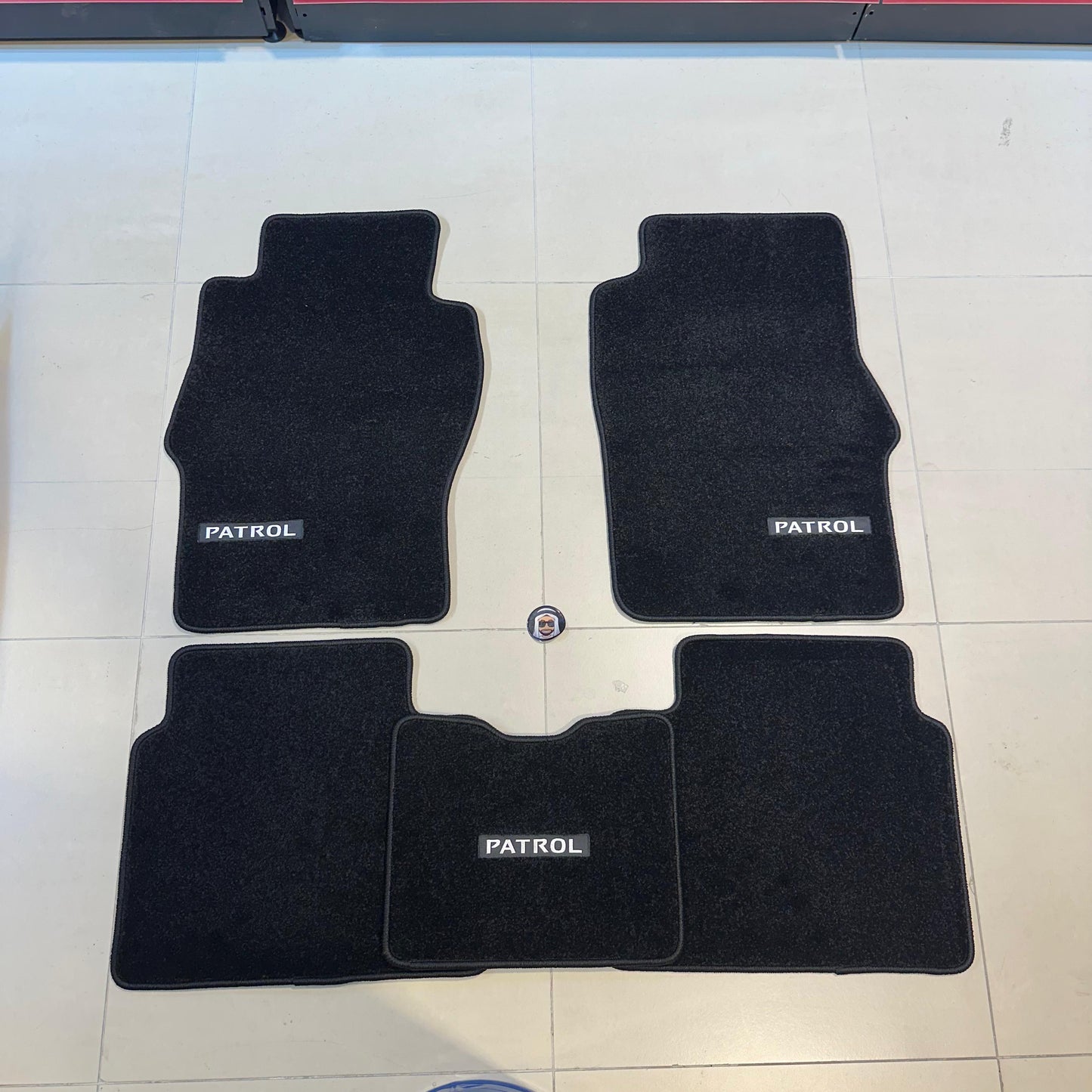 Nissan Patrol Y61 GU Luxury Black Floor Mats with PATROL Logo (5 pieces)
