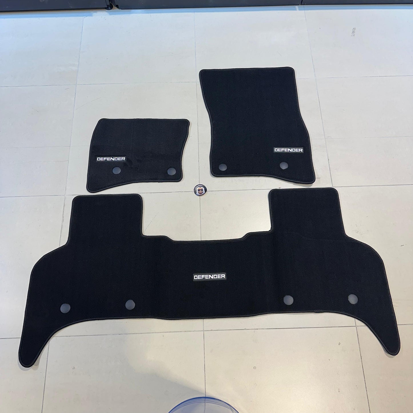 Defender 110 130 Luxury Black Floor Mats with English Logo