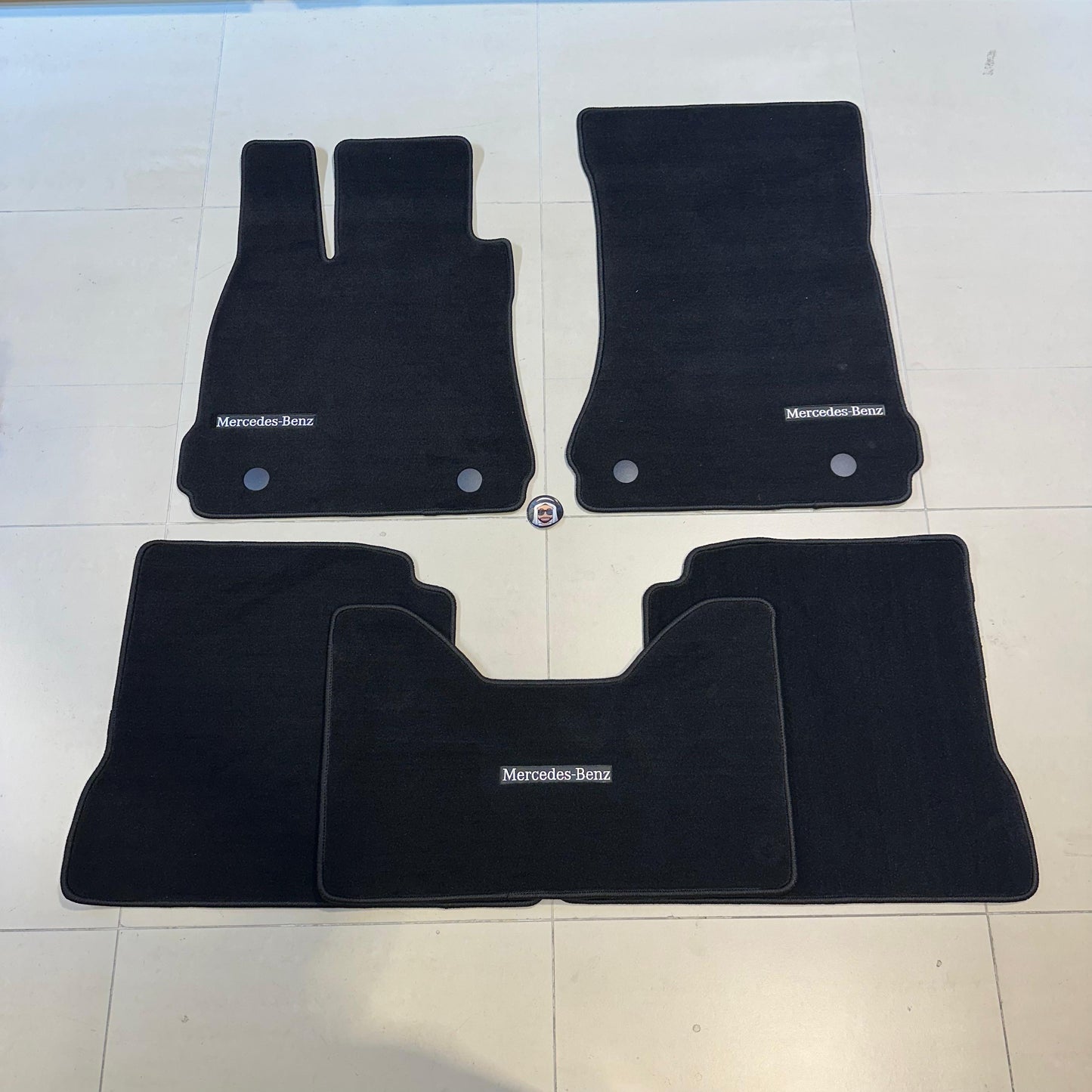 Mercedes S Class W221 Long 2006-2013 Luxury Black Floor Mats with Mercedes-Benz Logo