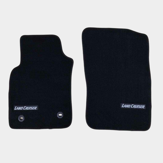 Toyota LC70 2007-2023 Luxury Black Floor Mats with Land Cruiser Logo
