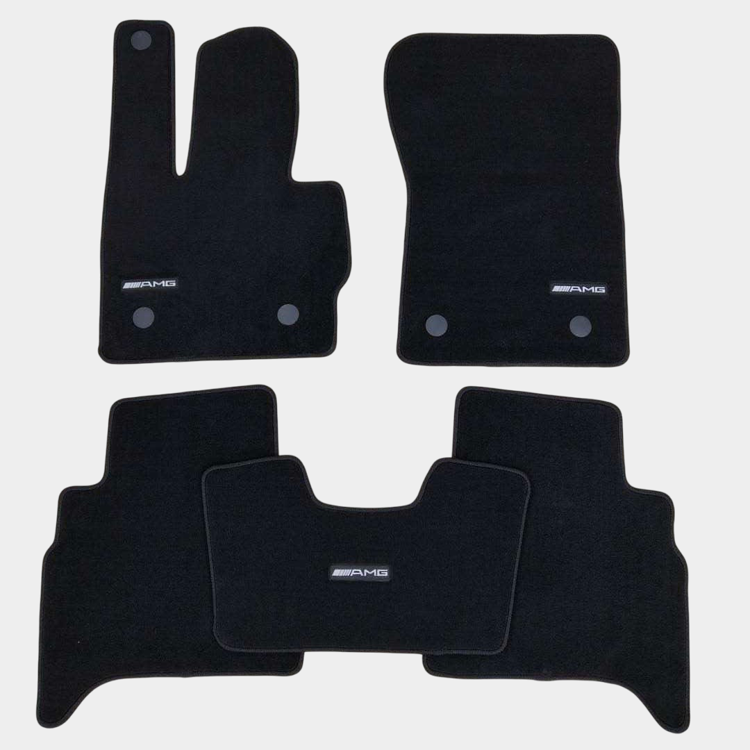 Mercedes G Class 2019-2025 Luxury Black Floor Mats with AMG Logo (G500 G63)