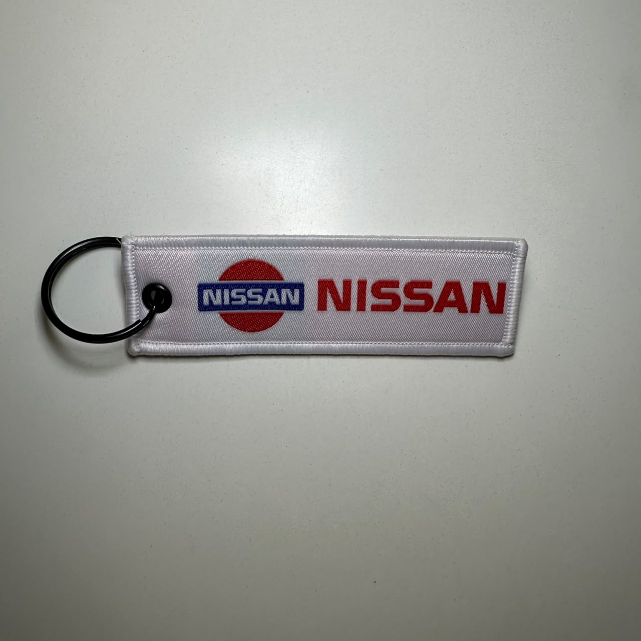 Nissan Classic White Key Chain