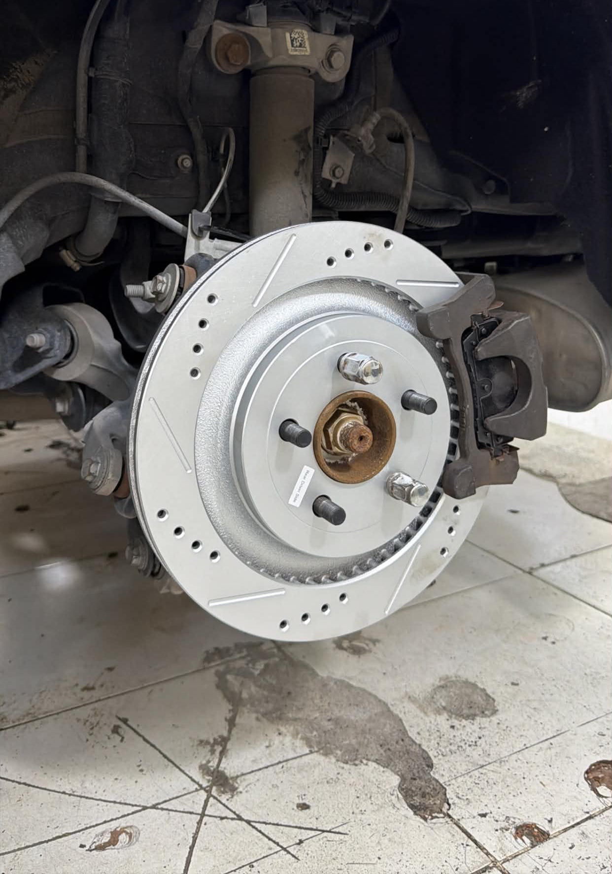Rear 330mm Drilled Slotted Brake Disc Rotors PowerStop Evolution AR85160XPR