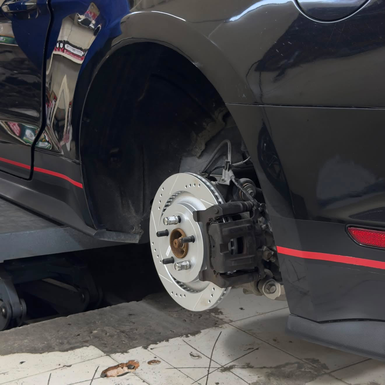 Rear 330mm Drilled Slotted Brake Disc Rotors PowerStop Evolution AR85160XPR