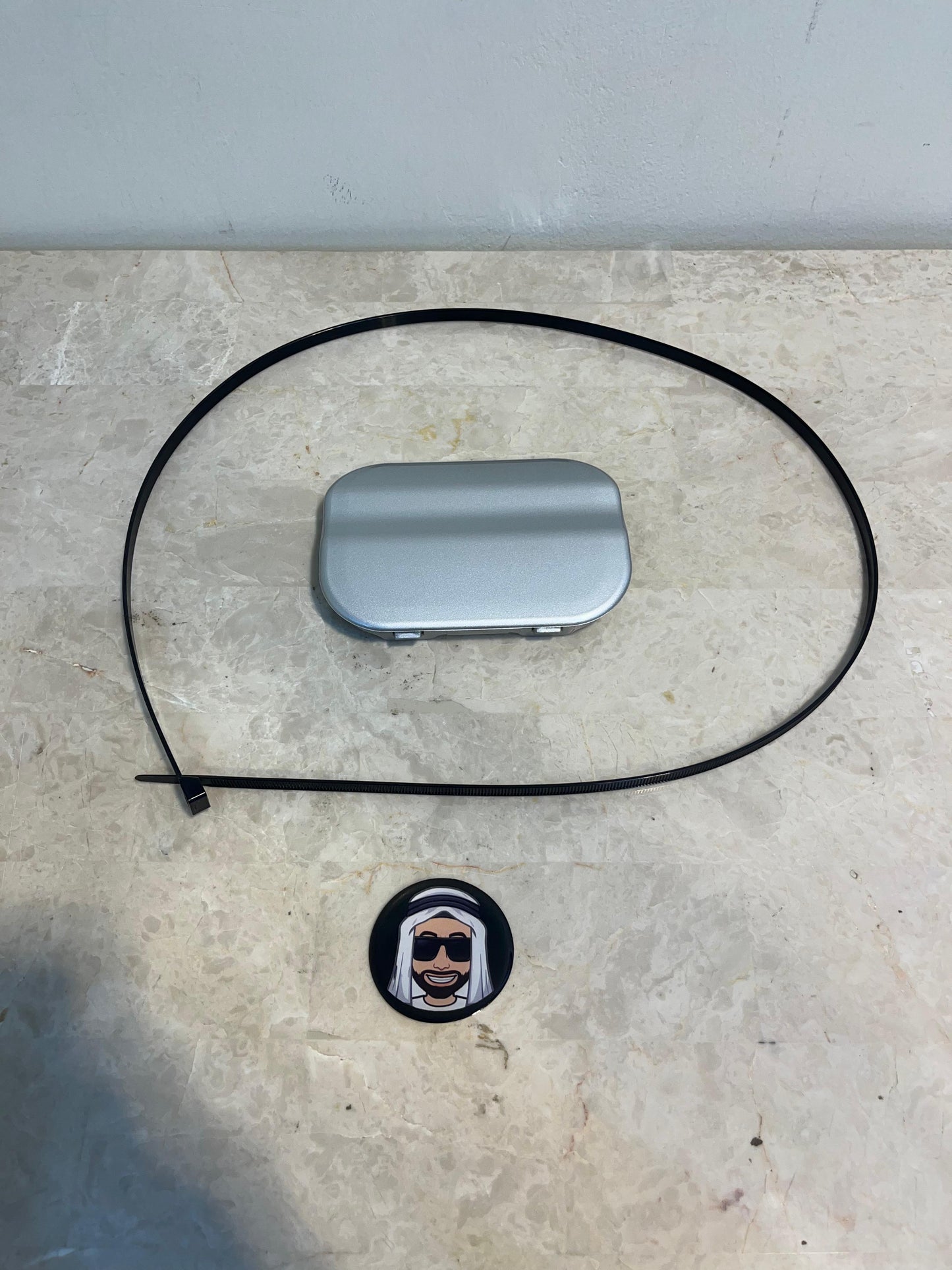 Rear Tow Hook Plastic Cover - Silver 1F7 - Toyota Land Cruiser LC200