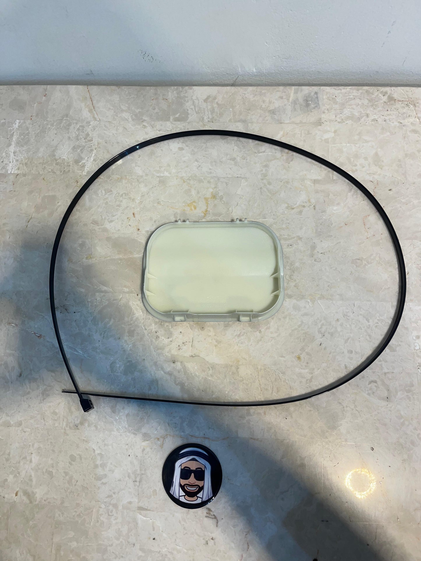 Rear Tow Hook Plastic Cover - Silver 1F7 - Toyota Land Cruiser LC200
