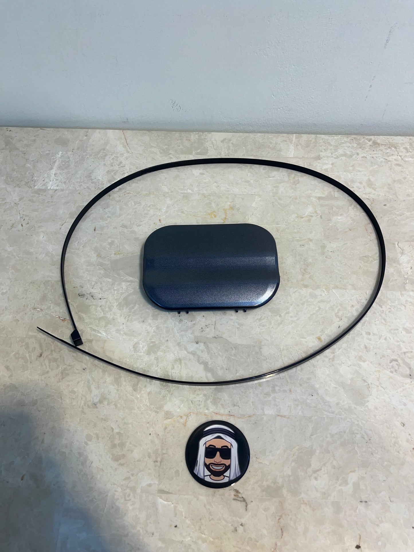 Rear Tow Hook Plastic Cover - Dark Grey 1G3 - Toyota Land Cruiser LC200