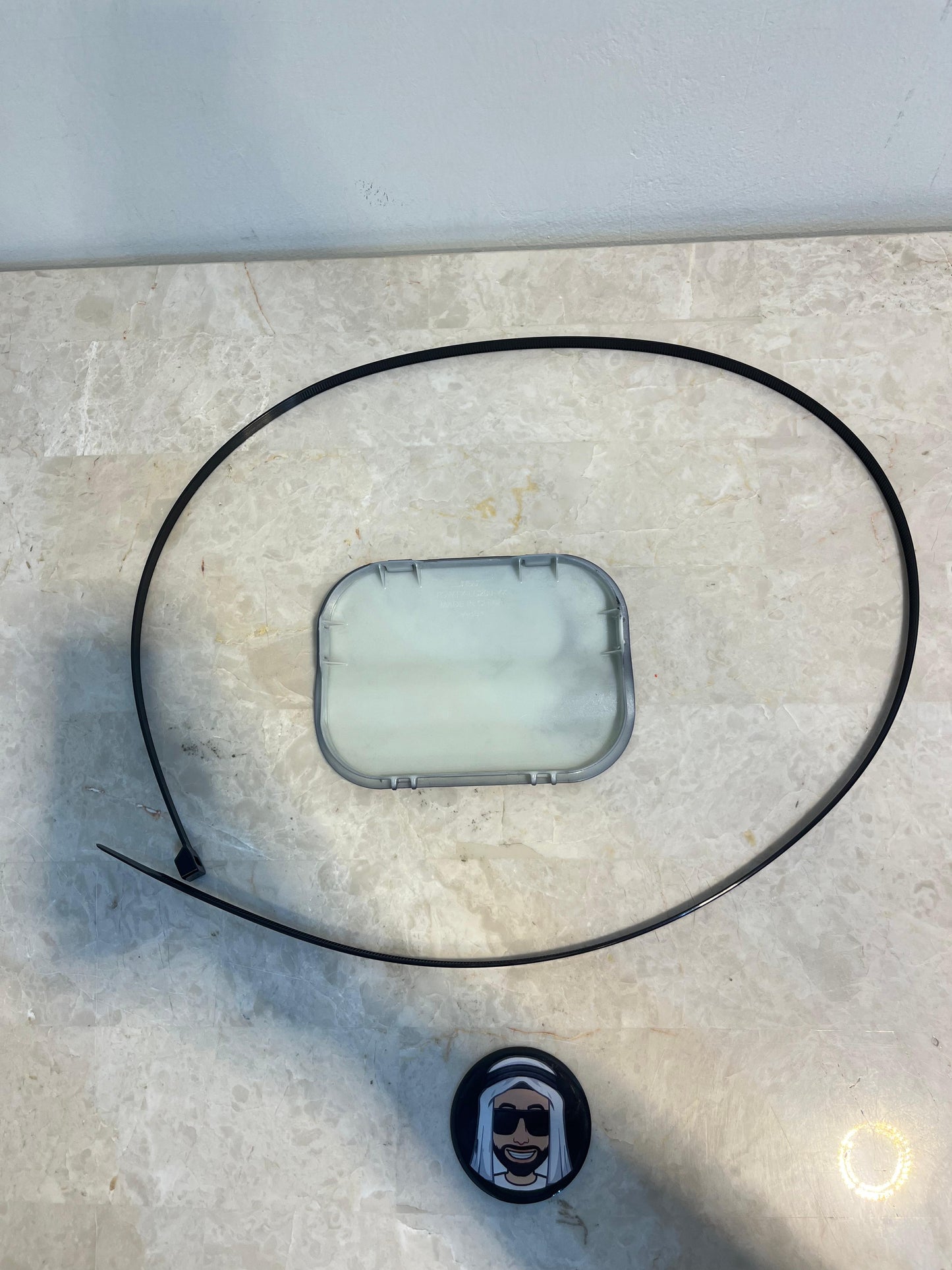 Rear Tow Hook Plastic Cover - Dark Grey 1G3 - Toyota Land Cruiser LC200