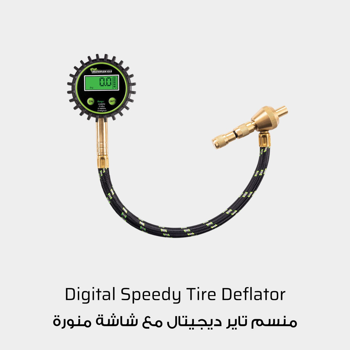 Ironman 4x4 Digital Speedy Tire Deflator with Backlit Pressure Gauge