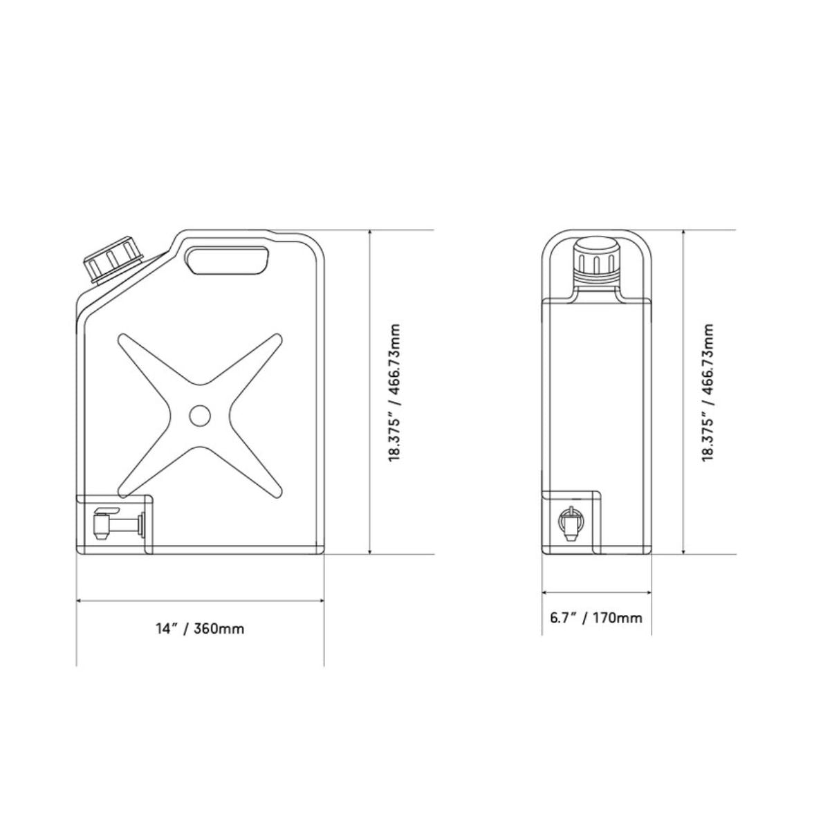 Ironman 4x4 20L Water Jerry Can with Tap