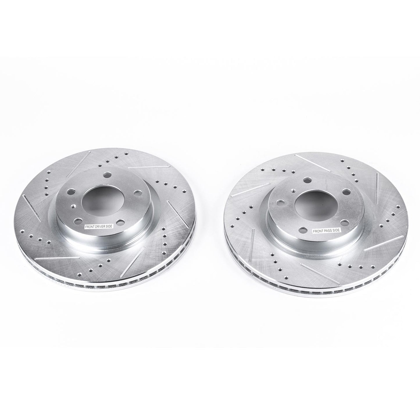 Front Drilled and Slotted Brake Disc Rotors by PowerStop Evolution JBR1105XPR