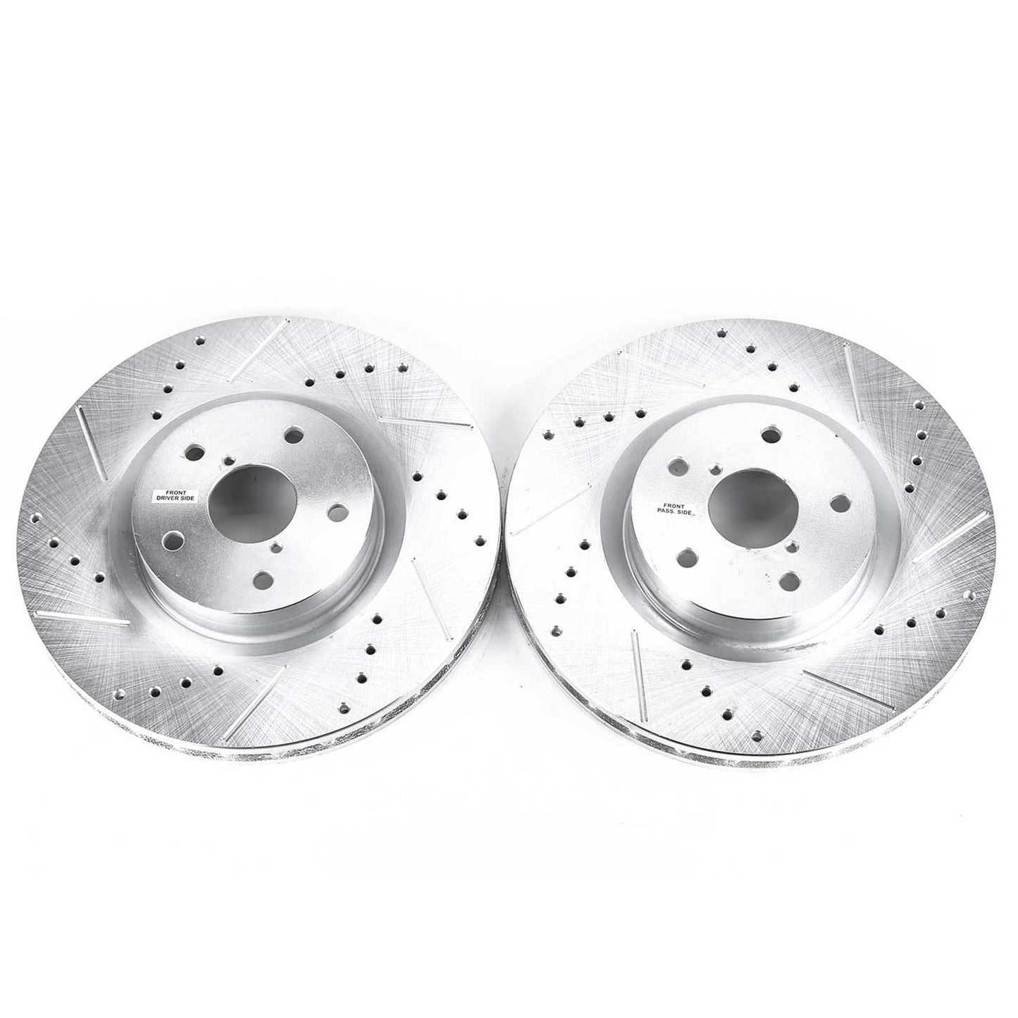 Subaru 326x30mm Front Drilled and Slotted Brake Disc Rotors by PowerStop Evolution JBR1117XPR