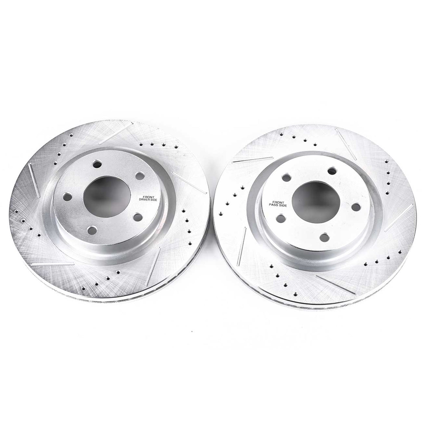 Front Drilled Slotted Brake Rotors PowerStop Evolution JBR1196XPR