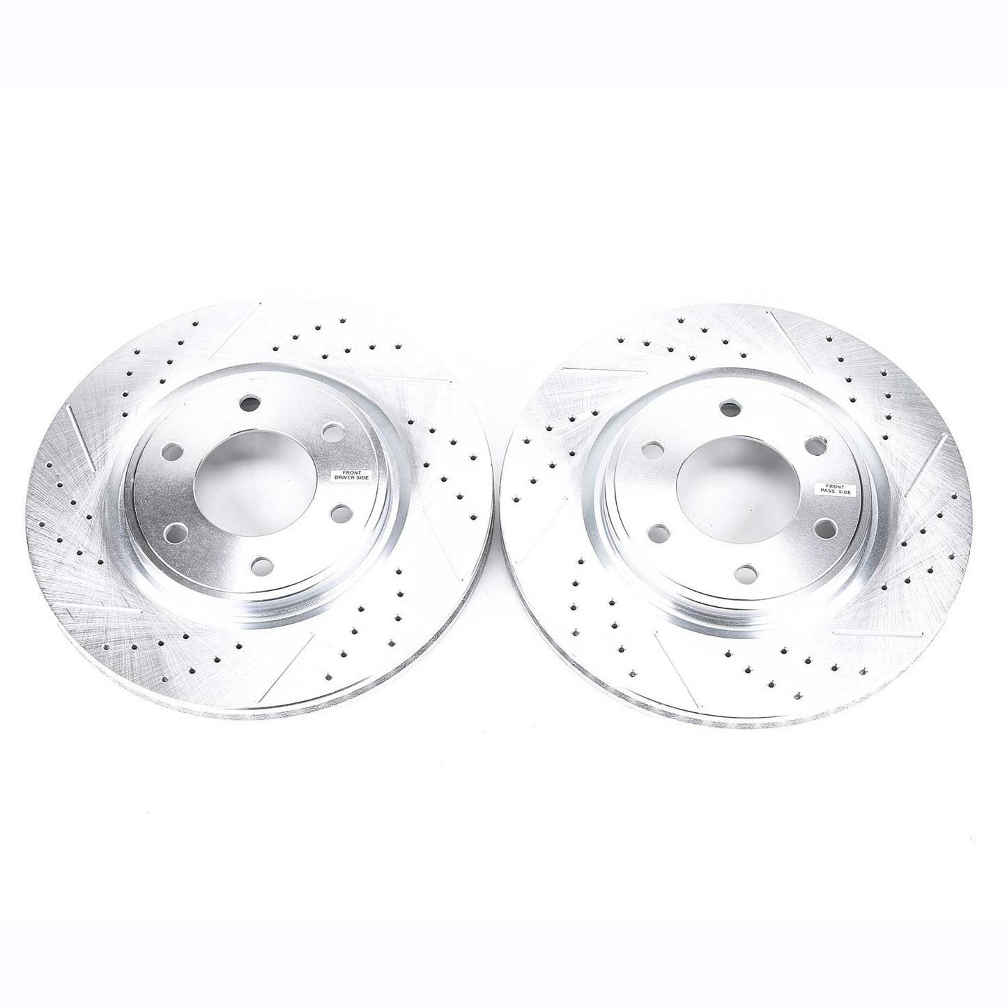 Front Drilled Slotted Brake Rotors PowerStop Evolution JBR1199XPR