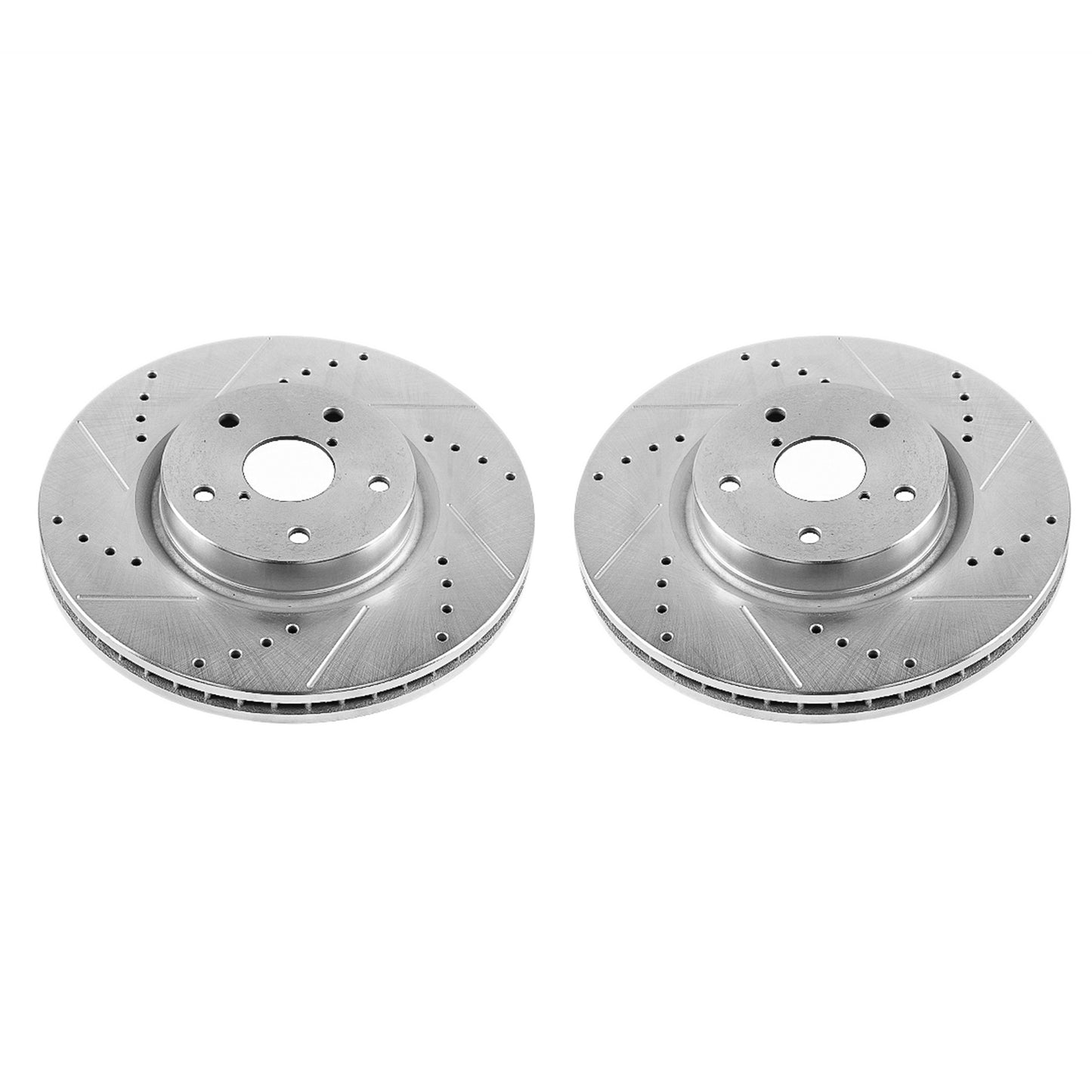 Front Drilled Slotted Brake Rotors PowerStop Evolution JBR1319XPR