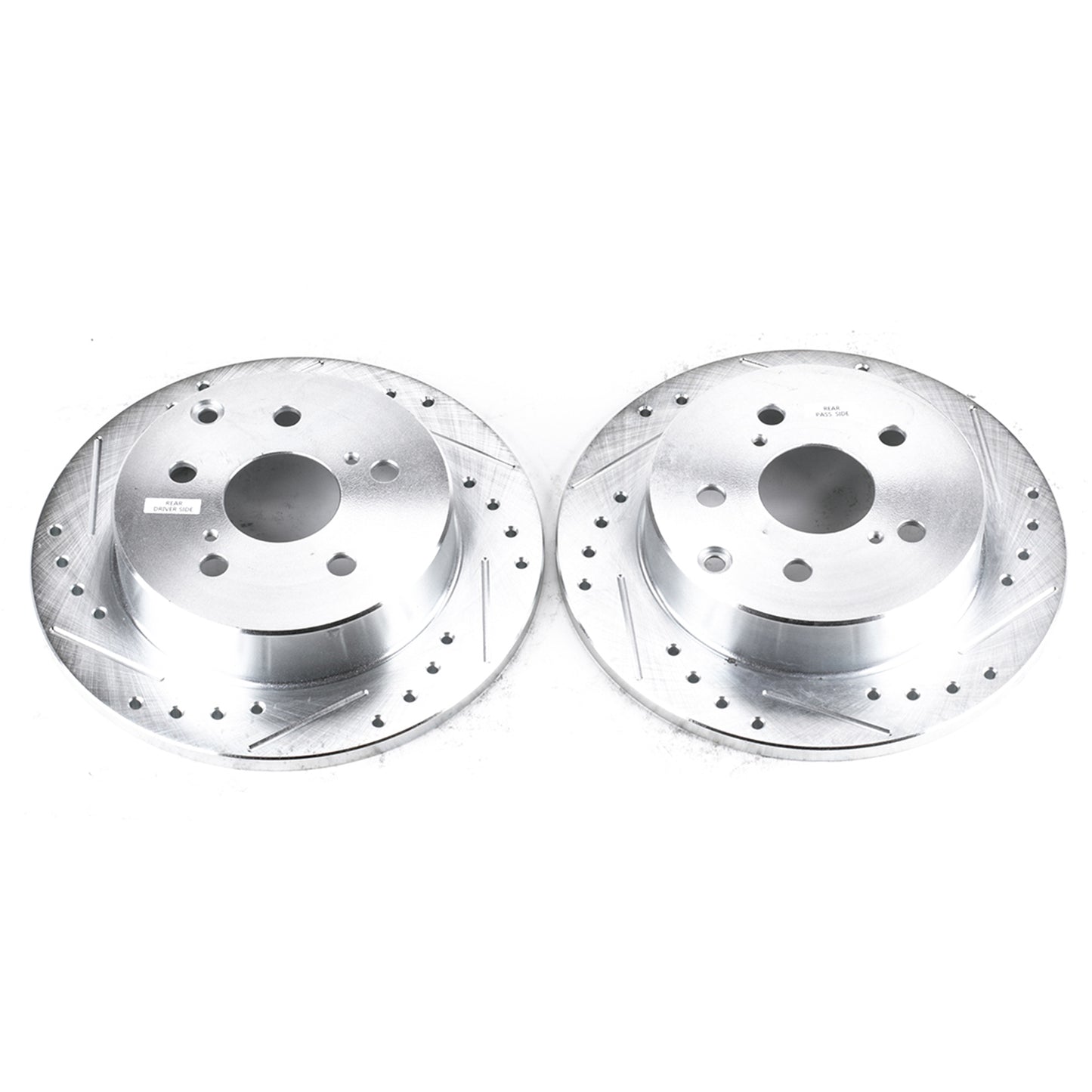Toyota RAV4 (2006-2018) - Rear Drilled and Slotted Brake Disc Rotors by PowerStop Evolution (JBR1370XPR)