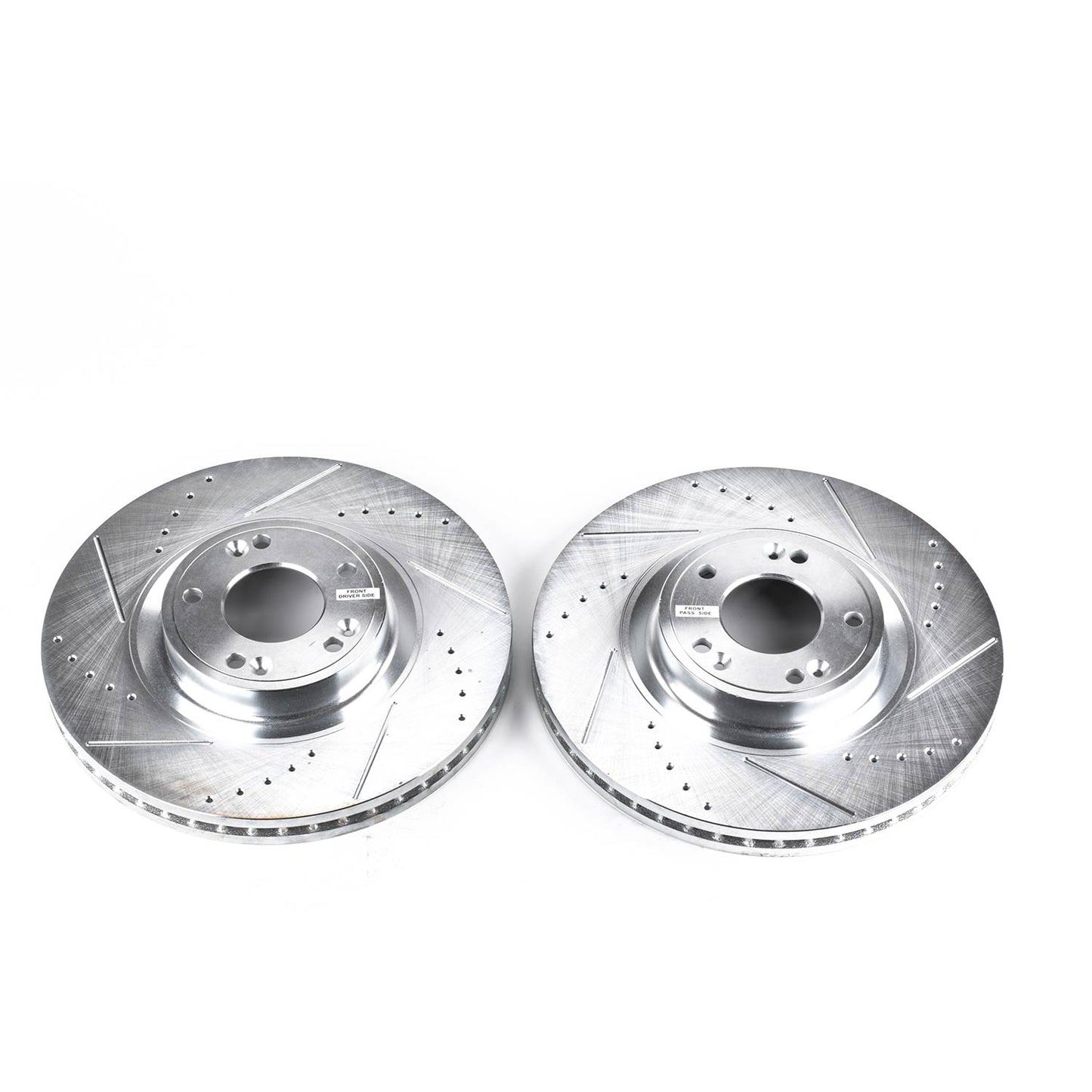Hyundai Genesis 330x30mm Front Drilled and Slotted Brake Disc Rotors by PowerStop Evolution JBR1375XPR