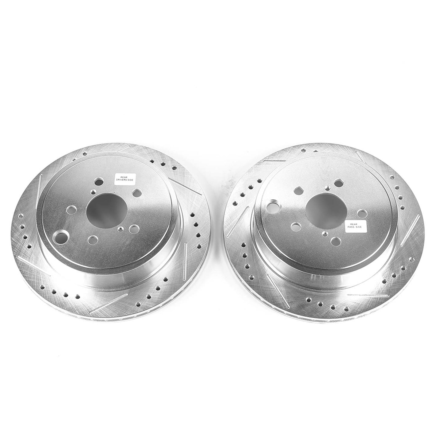 Toyota Subaru 290x18mm Rear Drilled and Slotted Brake Disc Rotors by PowerStop Evolution JBR1501XPR