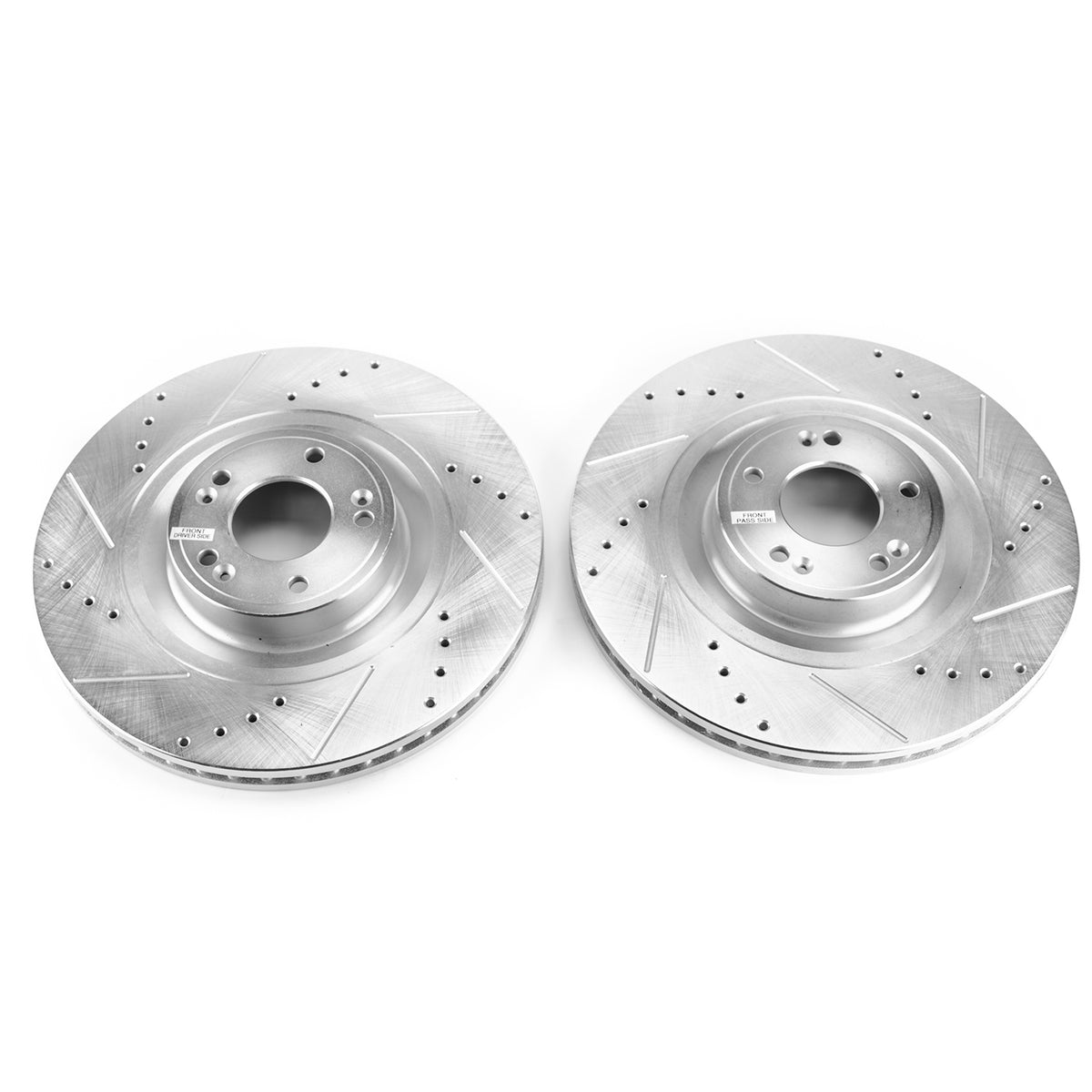 Front 360x30mm Drilled Slotted Brake Rotors PowerStop Evolution JBR1537XPR