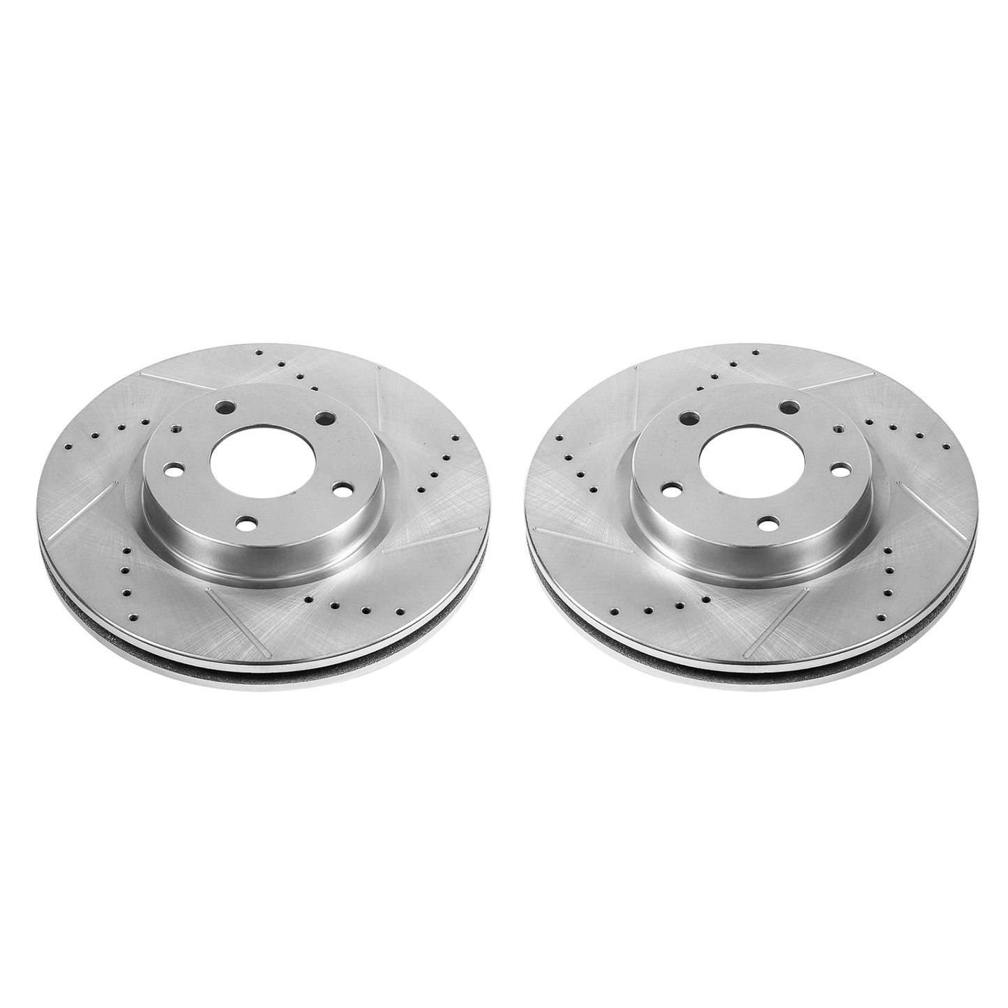 Mazda 6 (2014-2018) - Front Drilled and Slotted Brake Disc Rotors by PowerStop Evolution (CX5) (JBR1596XPR)