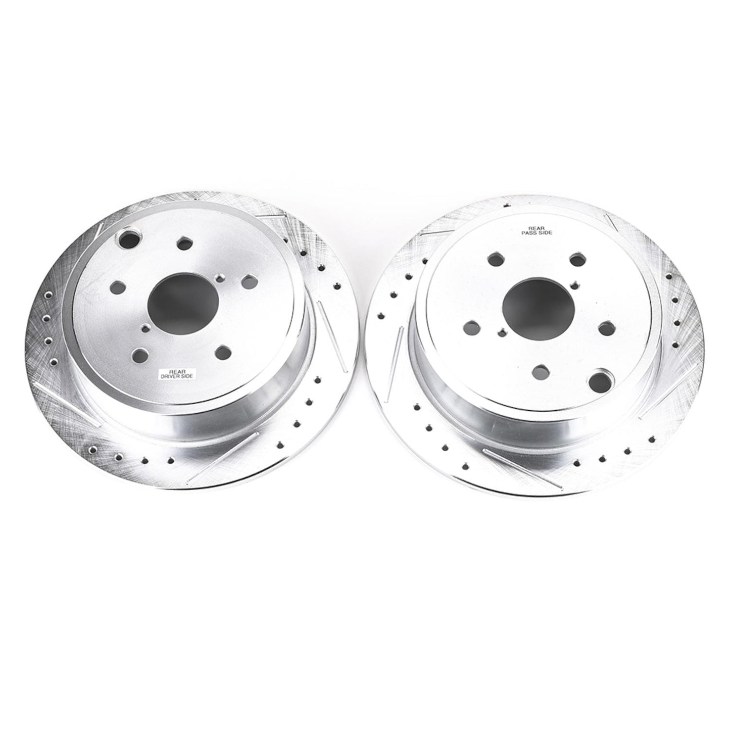 Rear Drilled and Slotted Brake Disc Rotors by PowerStop Evolution JBR1701XPR