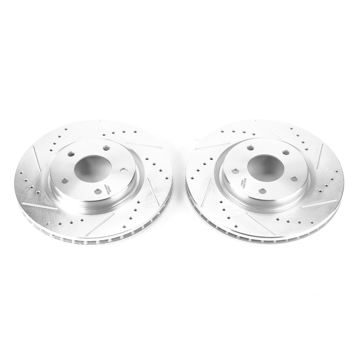 Front Drilled and Slotted Brake Disc Rotors by PowerStop Evolution JBR1716XPR
