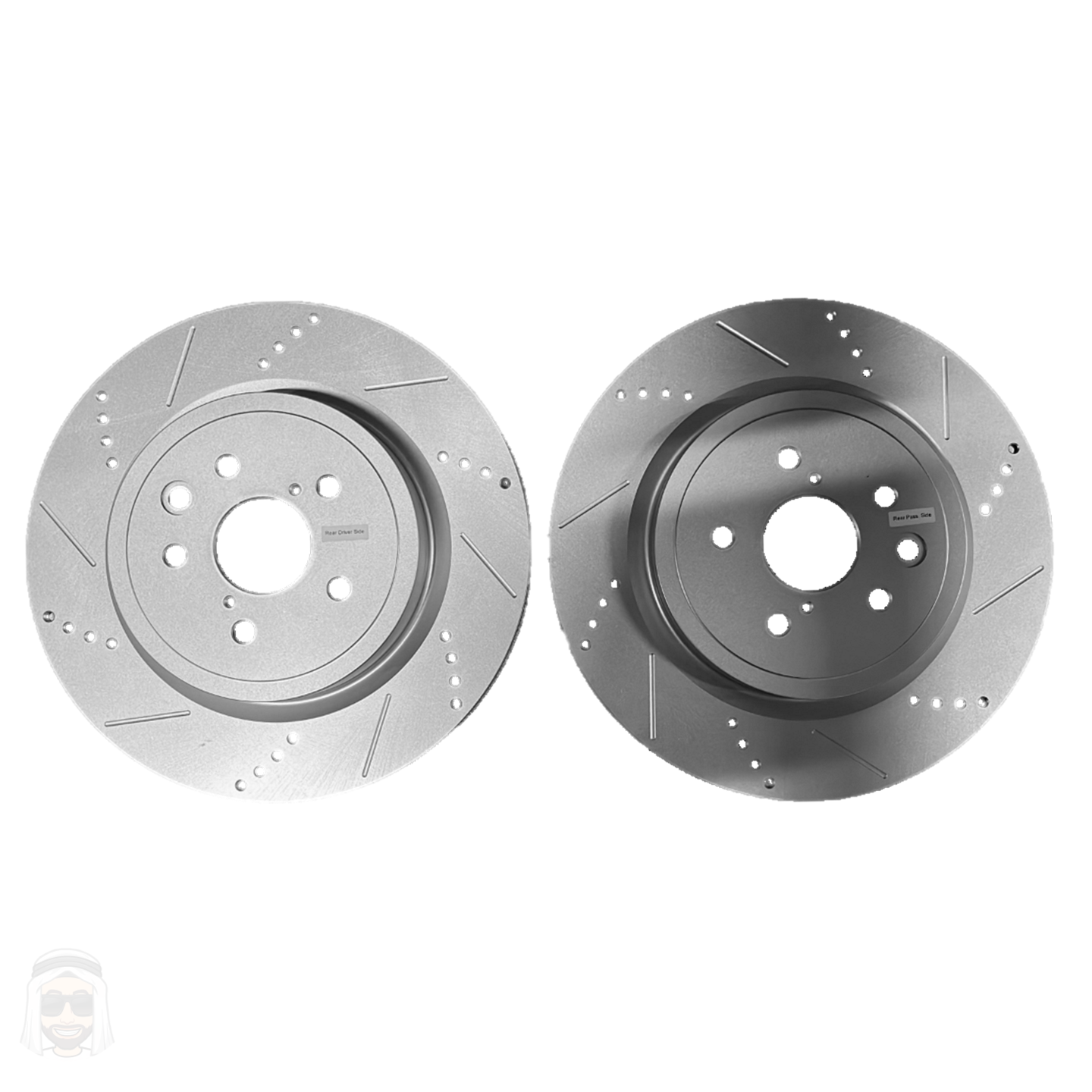 Lexus GSF RCF Sport V8 - Rear Drilled and Slotted Brake Disc Rotors by PowerStop Evolution