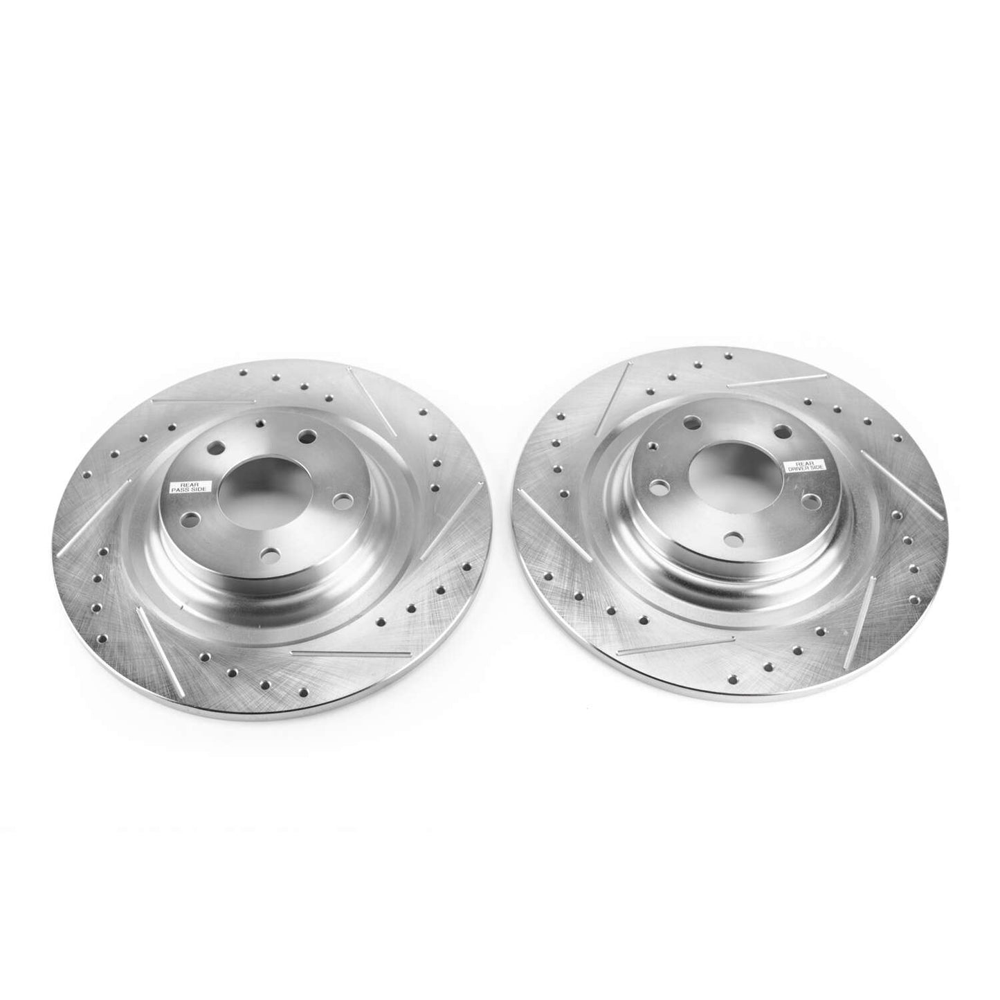 Mazda CX-9 325x11mm Rear Drilled and Slotted Brake Disc Rotors by PowerStop Evolution JBR1742XPR