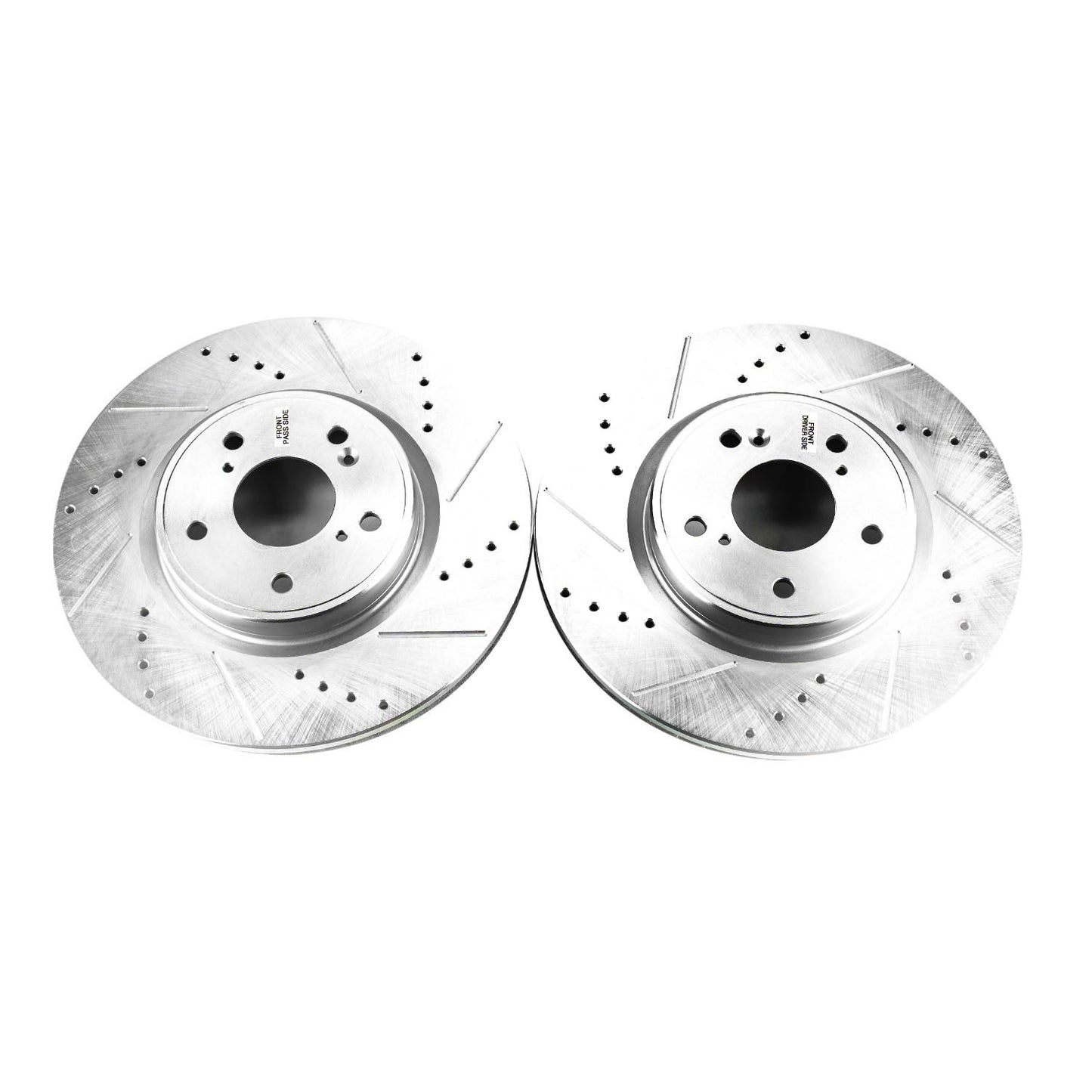 Honda 312x25mm Front Drilled and Slotted Brake Disc Rotors by PowerStop Evolution JBR1750XPR
