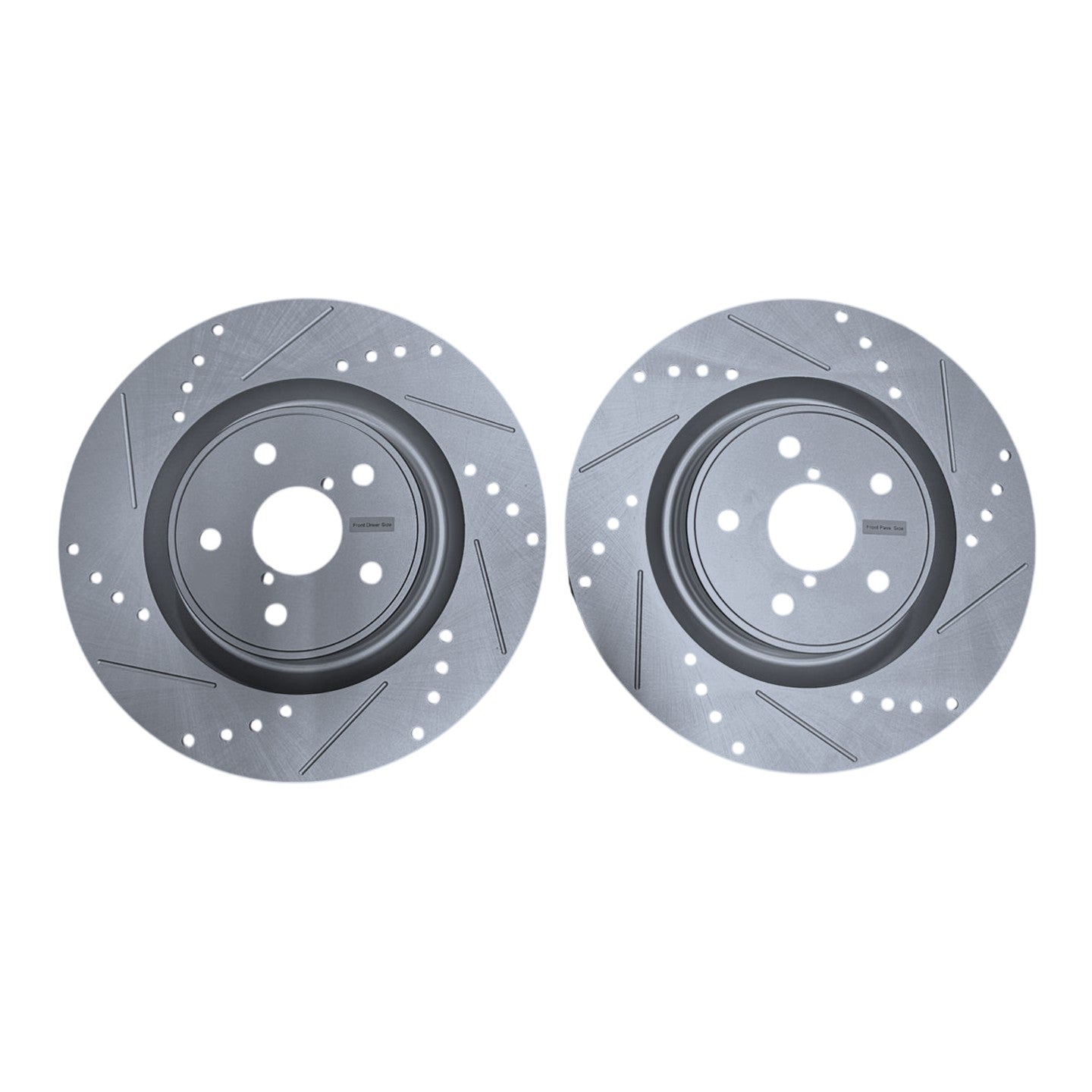 Subaru 340x30mm Front Drilled and Slotted Brake Disc Rotors by