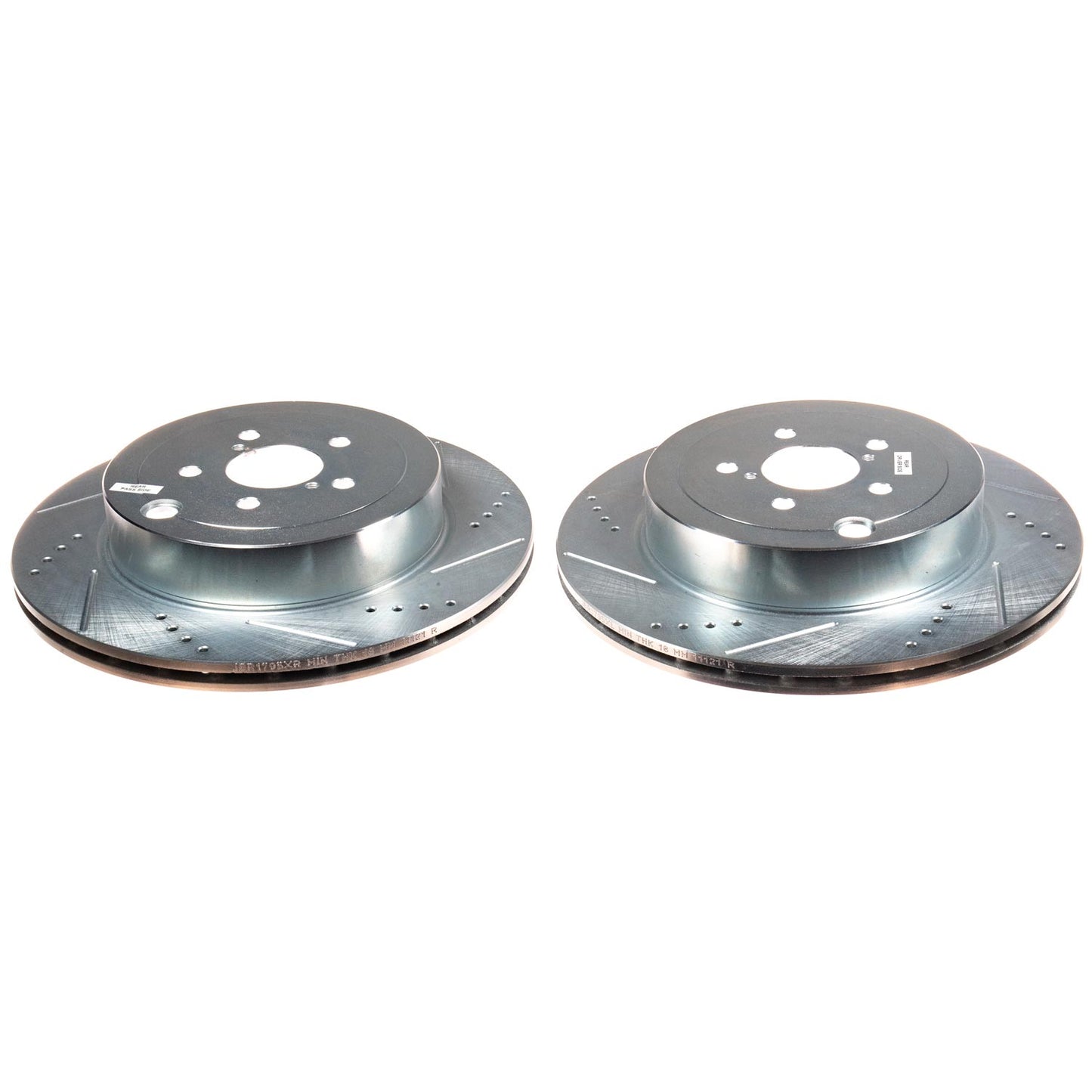 Rear Drilled Slotted Brake Rotors PowerStop Evolution JBR1795XPR