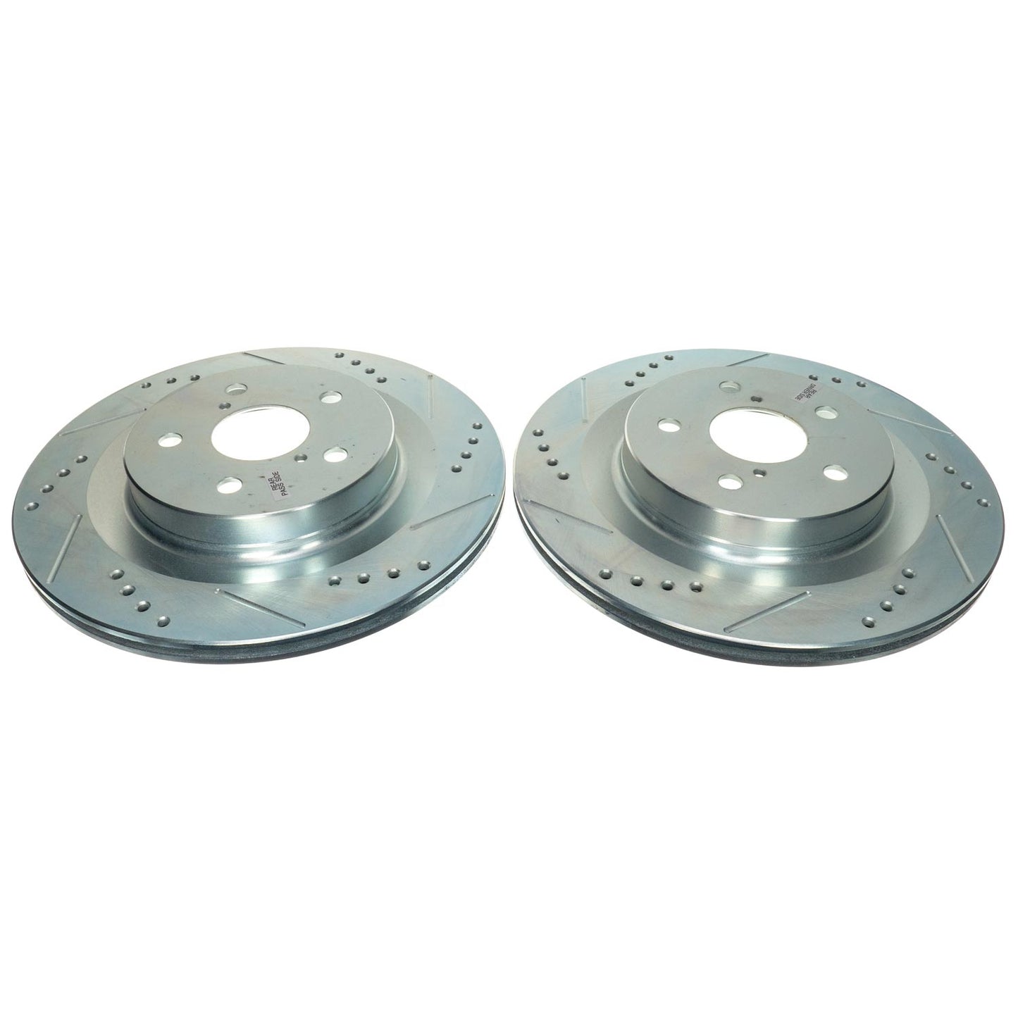 Rear Drilled Slotted Brake Rotors PowerStop Evolution JBR1798XPR