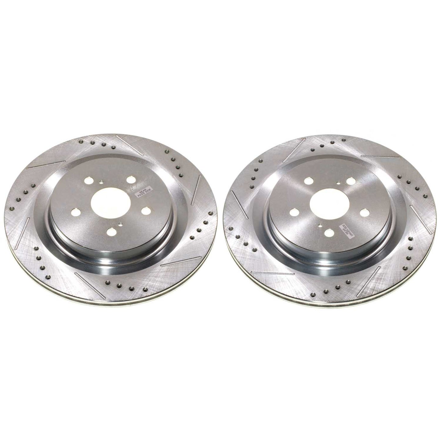 Rear Drilled and Slotted Brake Disc Rotors by PowerStop Evolution JBR1910XPR