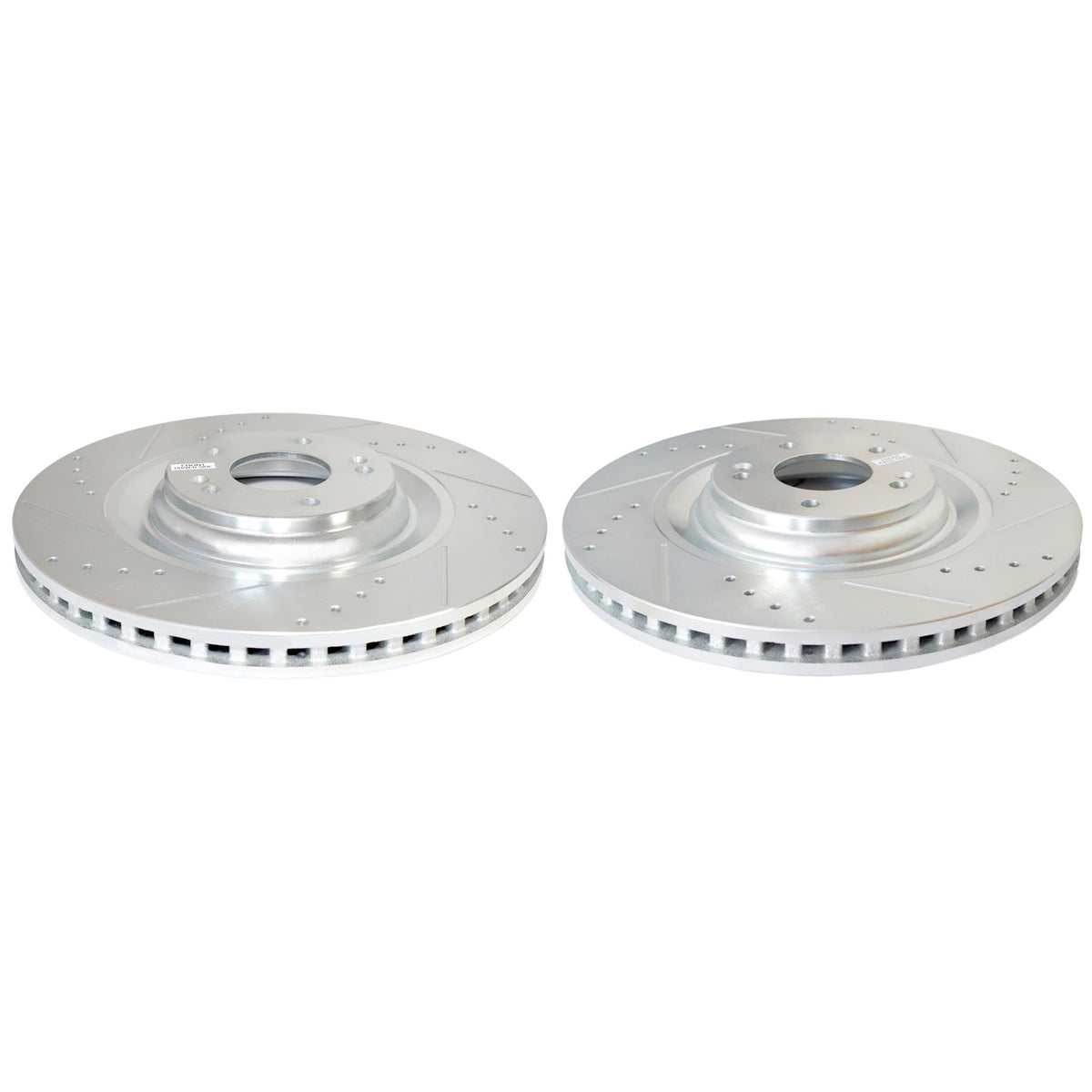 Front 360x30mm Drilled Slotted Brake Rotors PowerStop Evolution JBR1936XPR