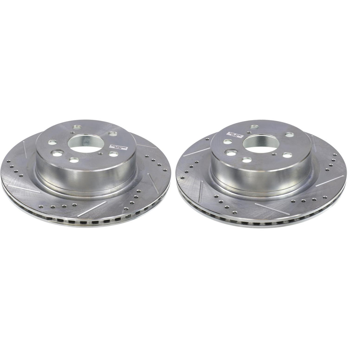 Rear 297x18mm Drilled Slotted Brake Rotors PowerStop Evolution JBR1944XPR