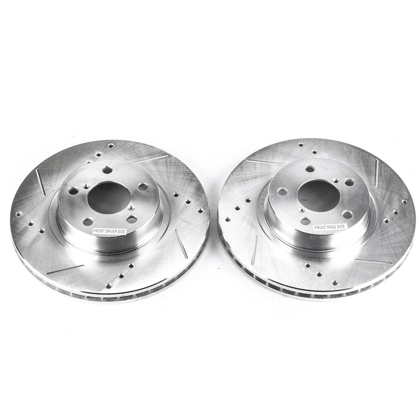 Toyota Subaru 277x24mm Front Drilled and Slotted Brake Disc Rotors by PowerStop Evolution JBR730XPR