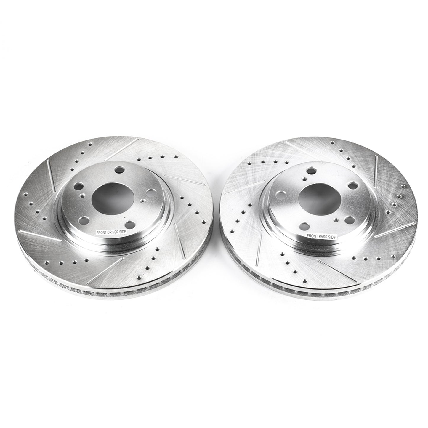 Front Drilled Slotted Brake Rotors PowerStop Evolution JBR737XPR