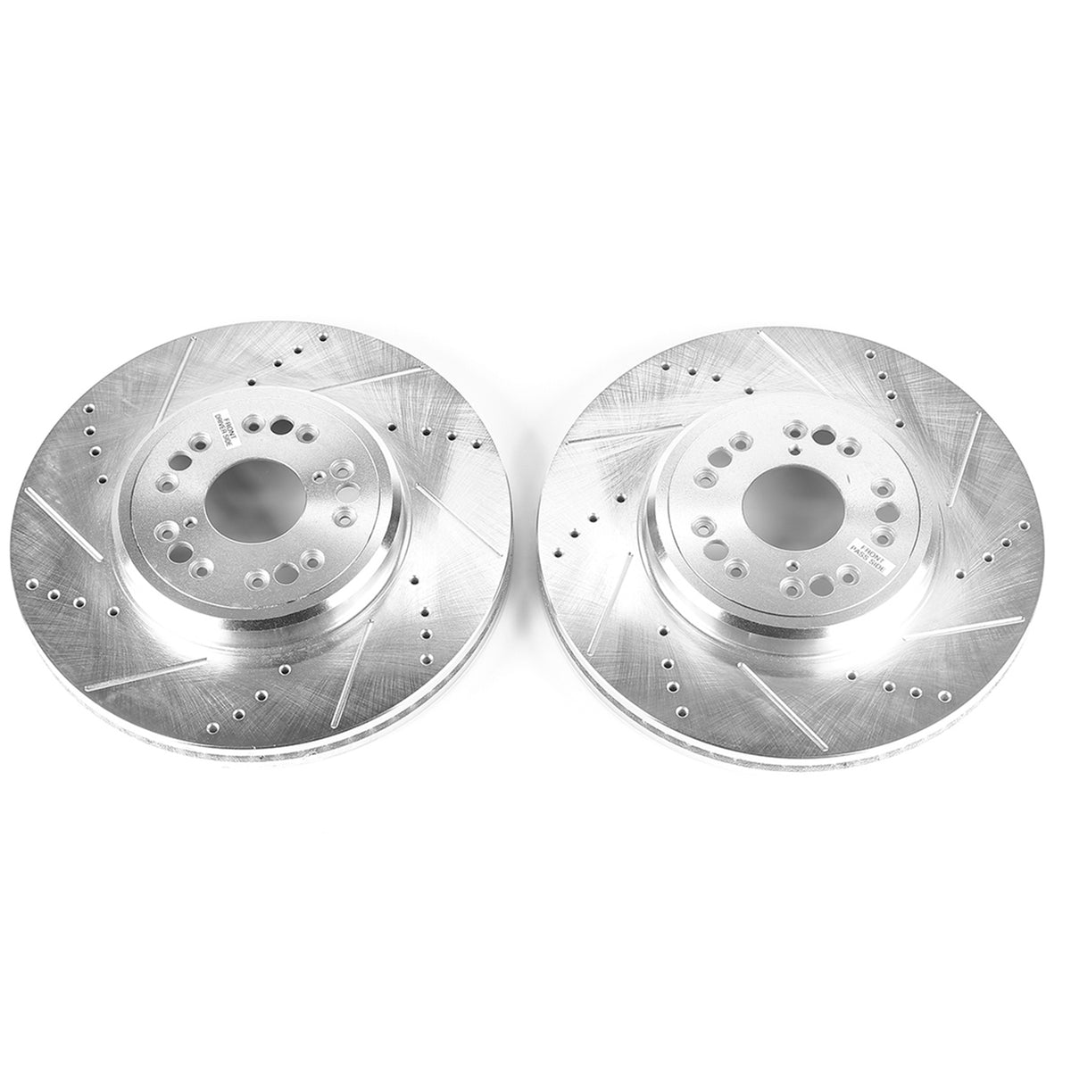 Front 315x28mm Drilled Slotted Brake Rotors PowerStop Evolution JBR789XPR
