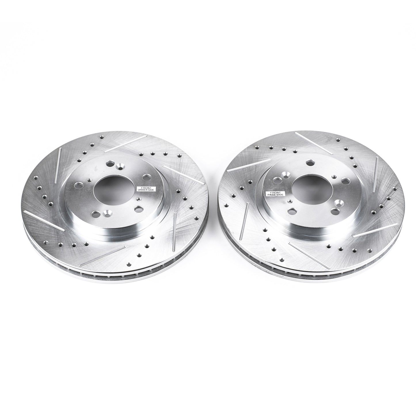 Front Drilled Slotted Brake Rotors PowerStop Evolution JBR923XPR