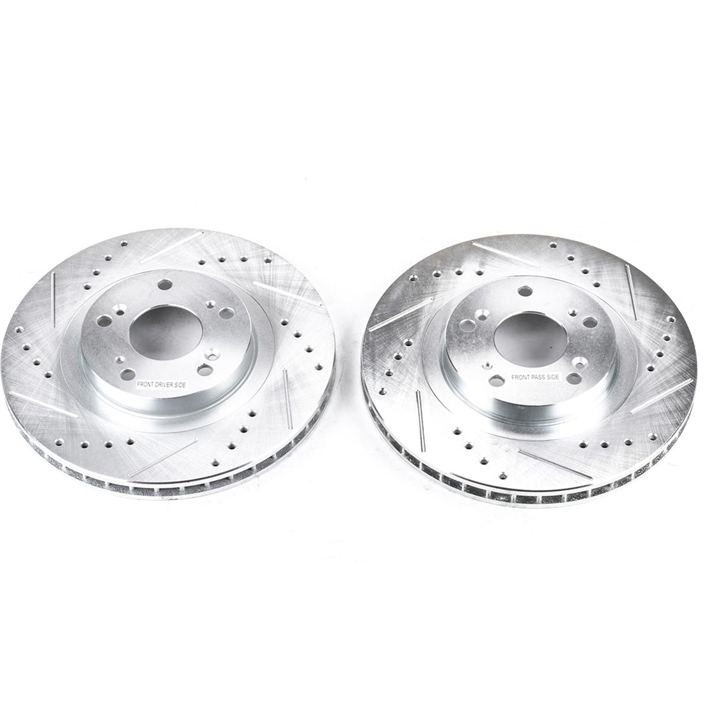 Front Drilled and Slotted Brake Disc Rotors by PowerStop Evolution JBR991XPR