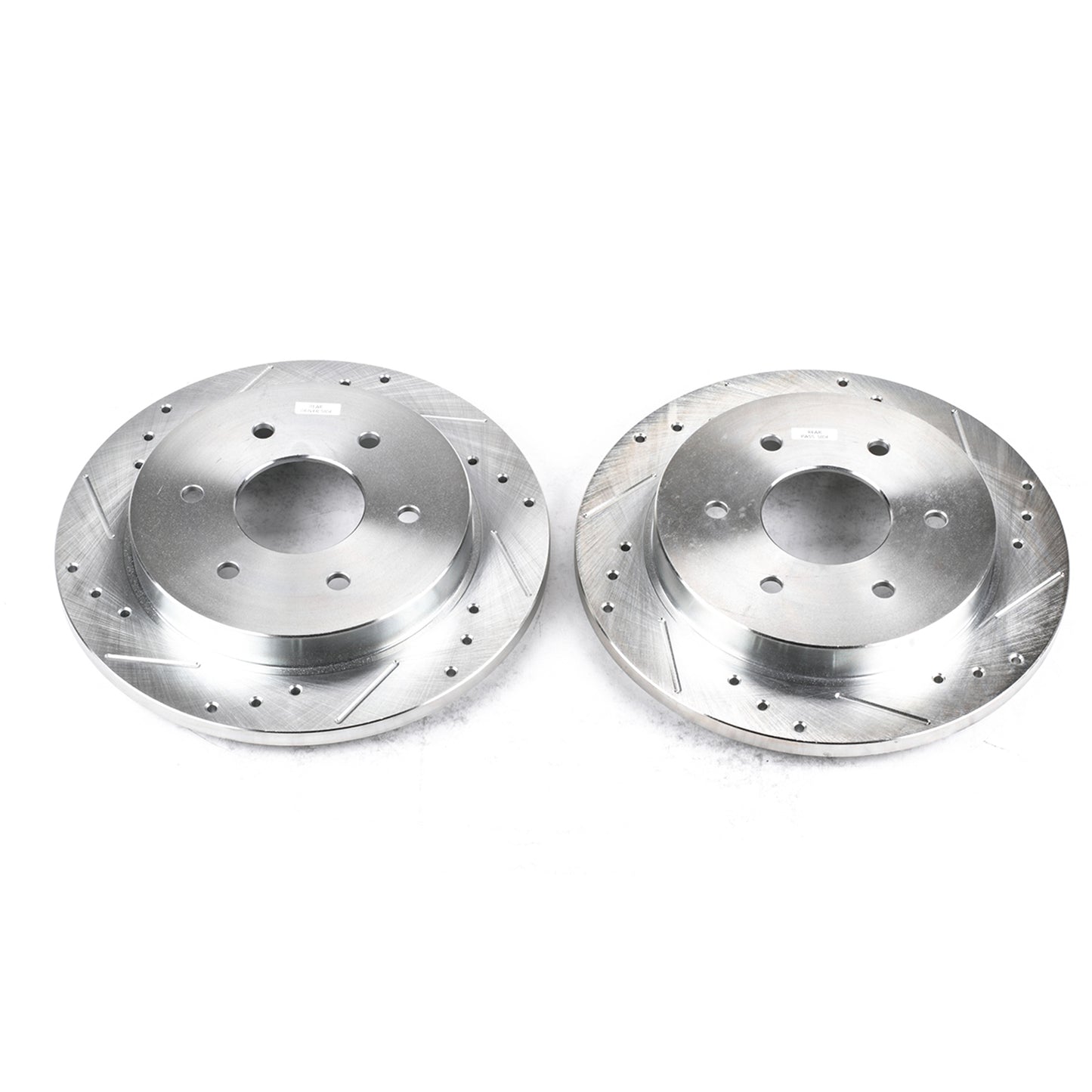 Rear Drilled Slotted Brake Rotors PowerStop Evolution JBR994XPR