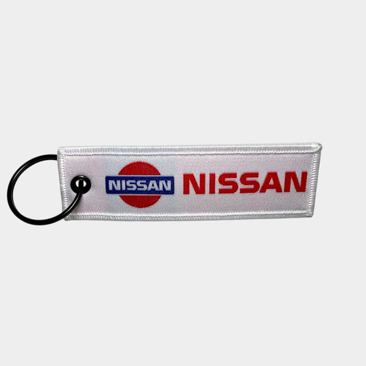 Nissan Classic White Key Chain