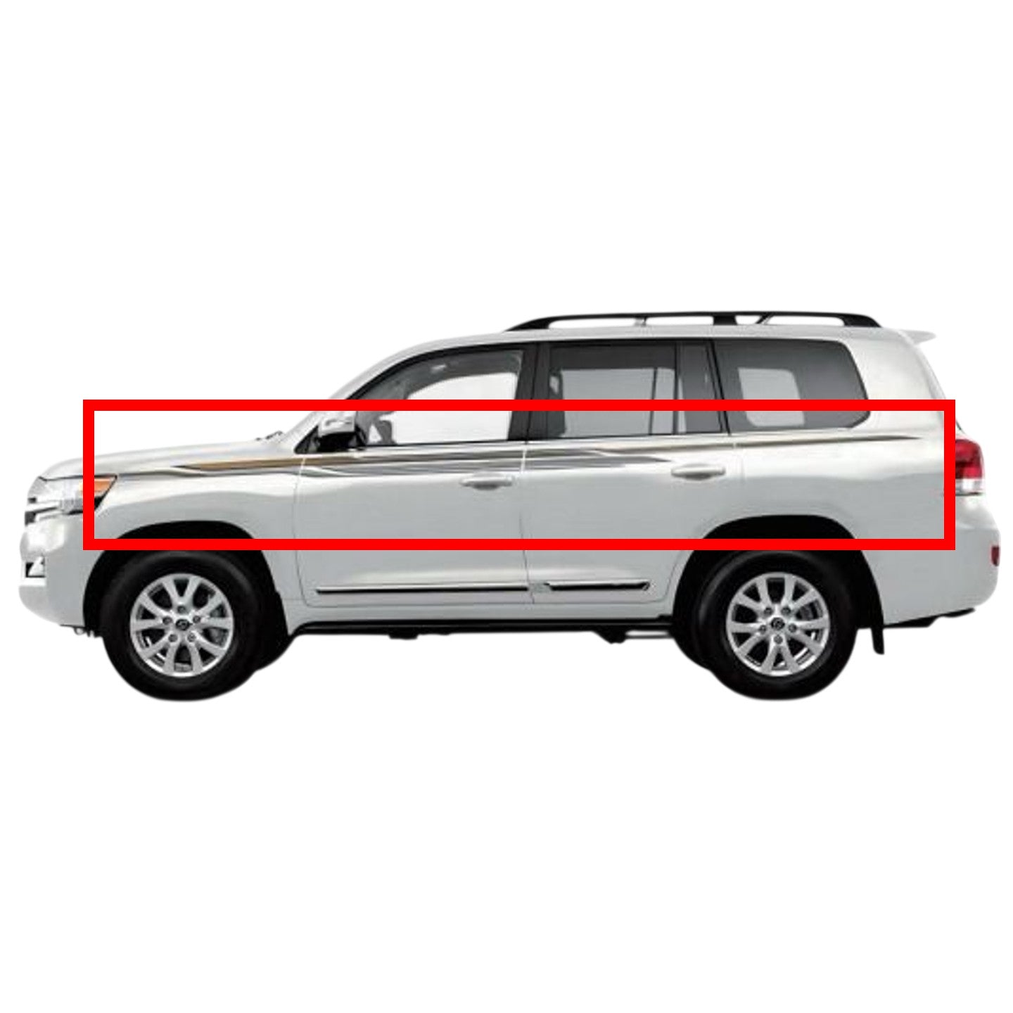 LC200 VXR 5.7L 2018 - Side Stripe Stickers (Toyota Land Cruiser) (Copy One)
