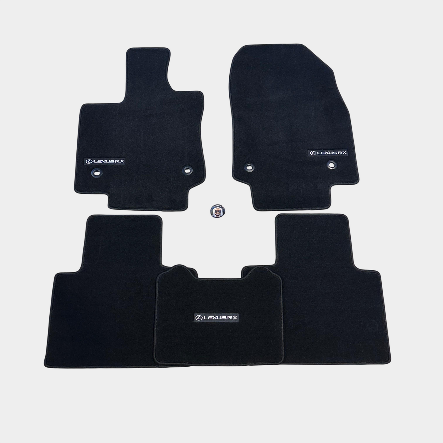Lexus RX 2023+ Luxury Black Floor Mats with Logo
