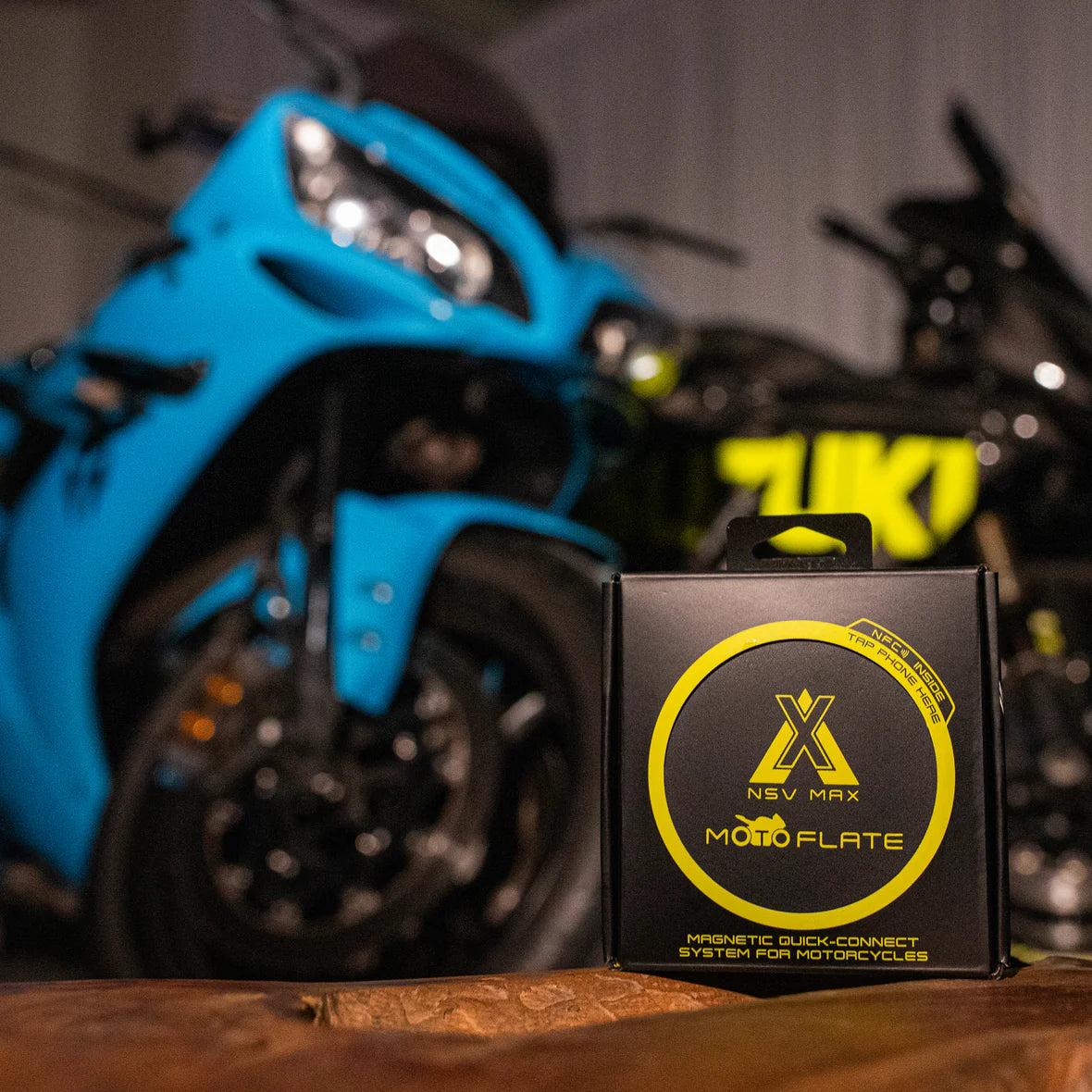 NSV MAX MOTOFLATE - Magnetic Quick-Connect Tyre Inflation Adapter for Motorbikes