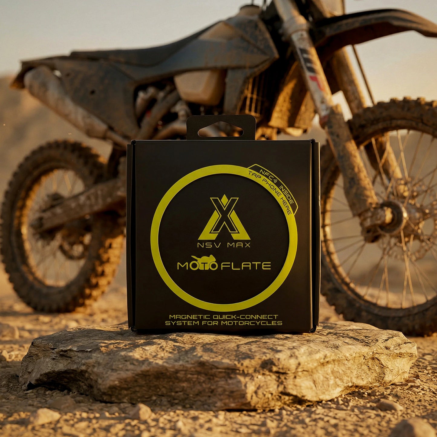 NSV MAX MOTOFLATE - Magnetic Quick-Connect Tyre Inflation Adapter for Motorbikes